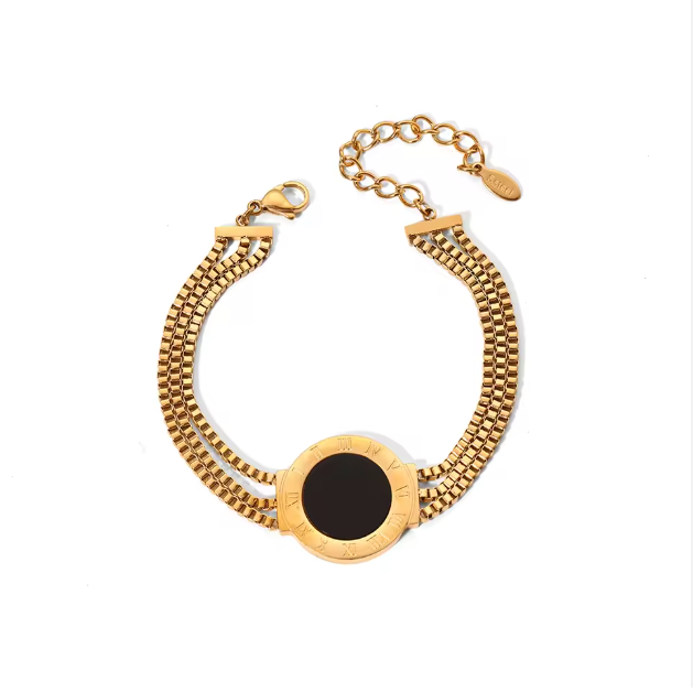 Midnight roman chain bracelet